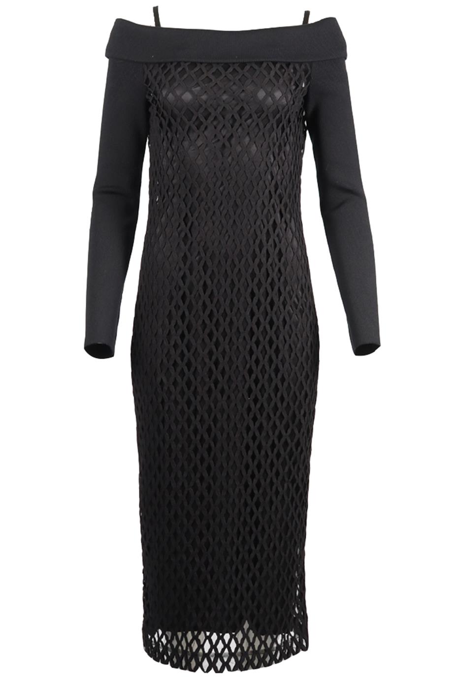 Image of DOLCE & GABBANA COTTON BLEND MIDI DRESS IT 46 UK 14