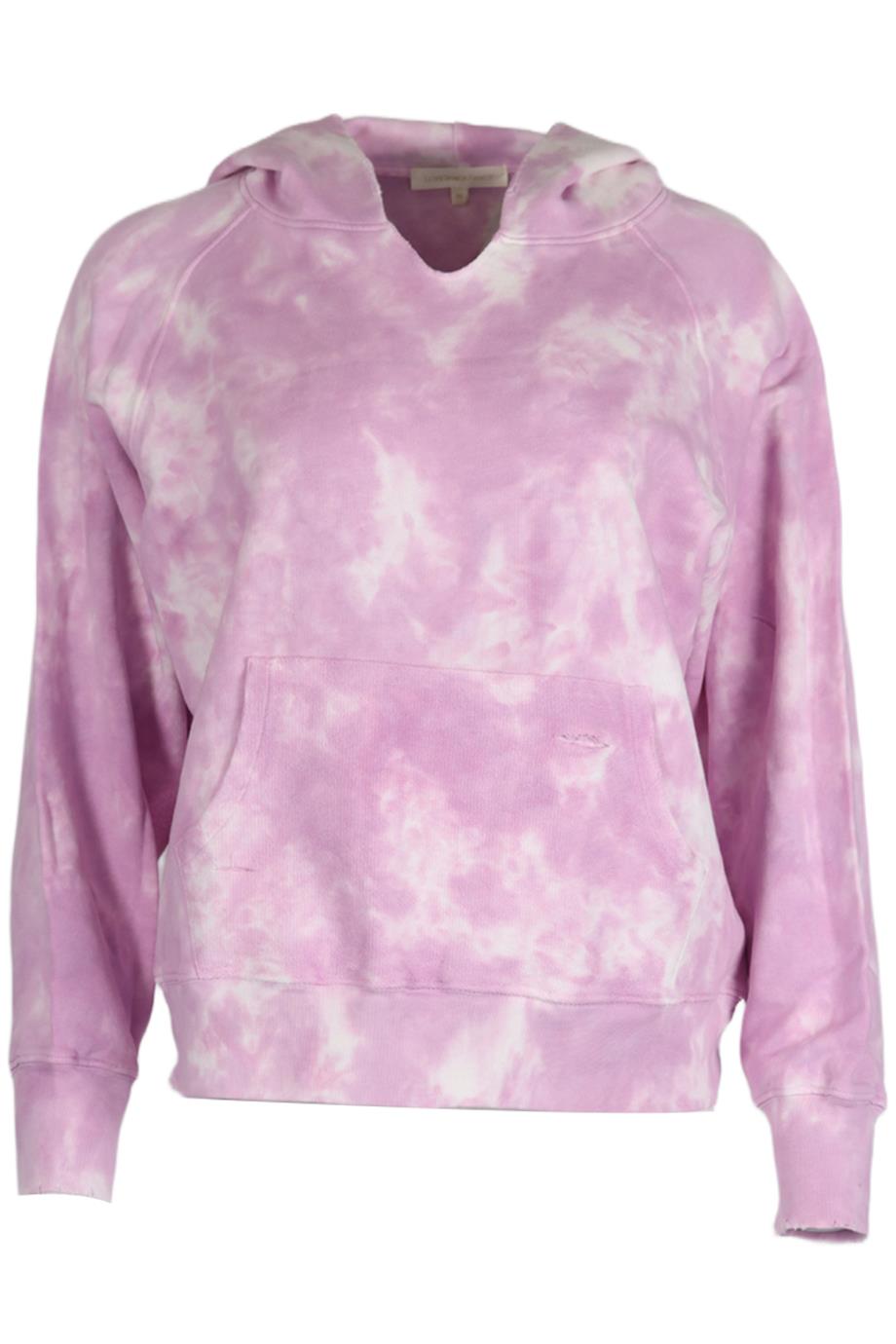 Image of LOVESHACKFANCY TIE DYED COTTON JERSEY HOODIE ONE SIZE