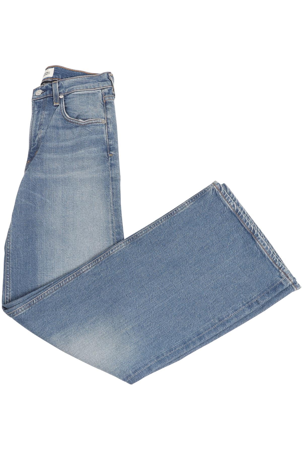 image of CITIZENS OF HUMANITY BLUE WIDE LEG JEANS W24 UK 6