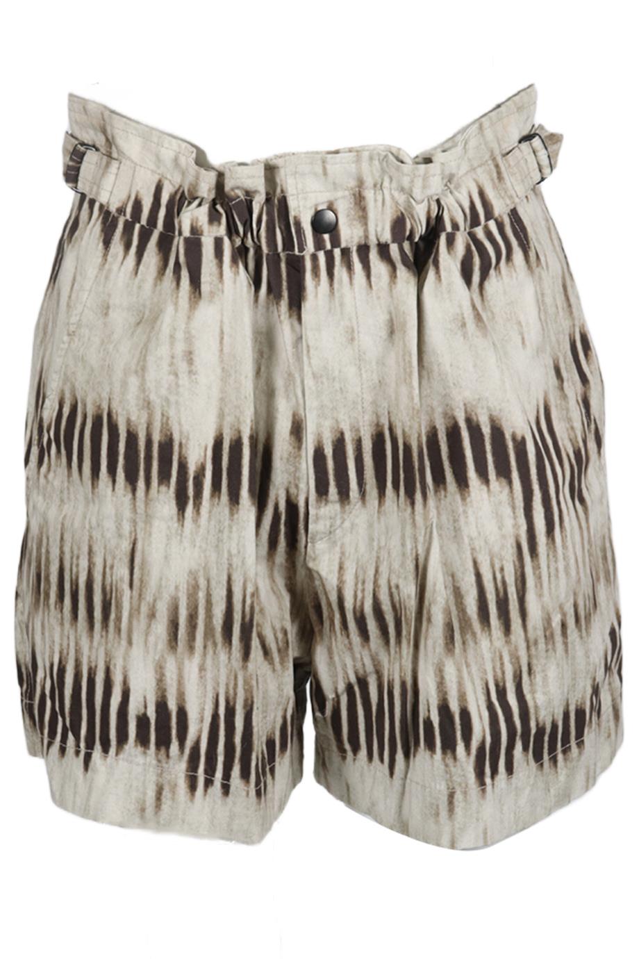 image of ISABEL MARANT PRINTED COTTON SHORTS FR 40 UK 12