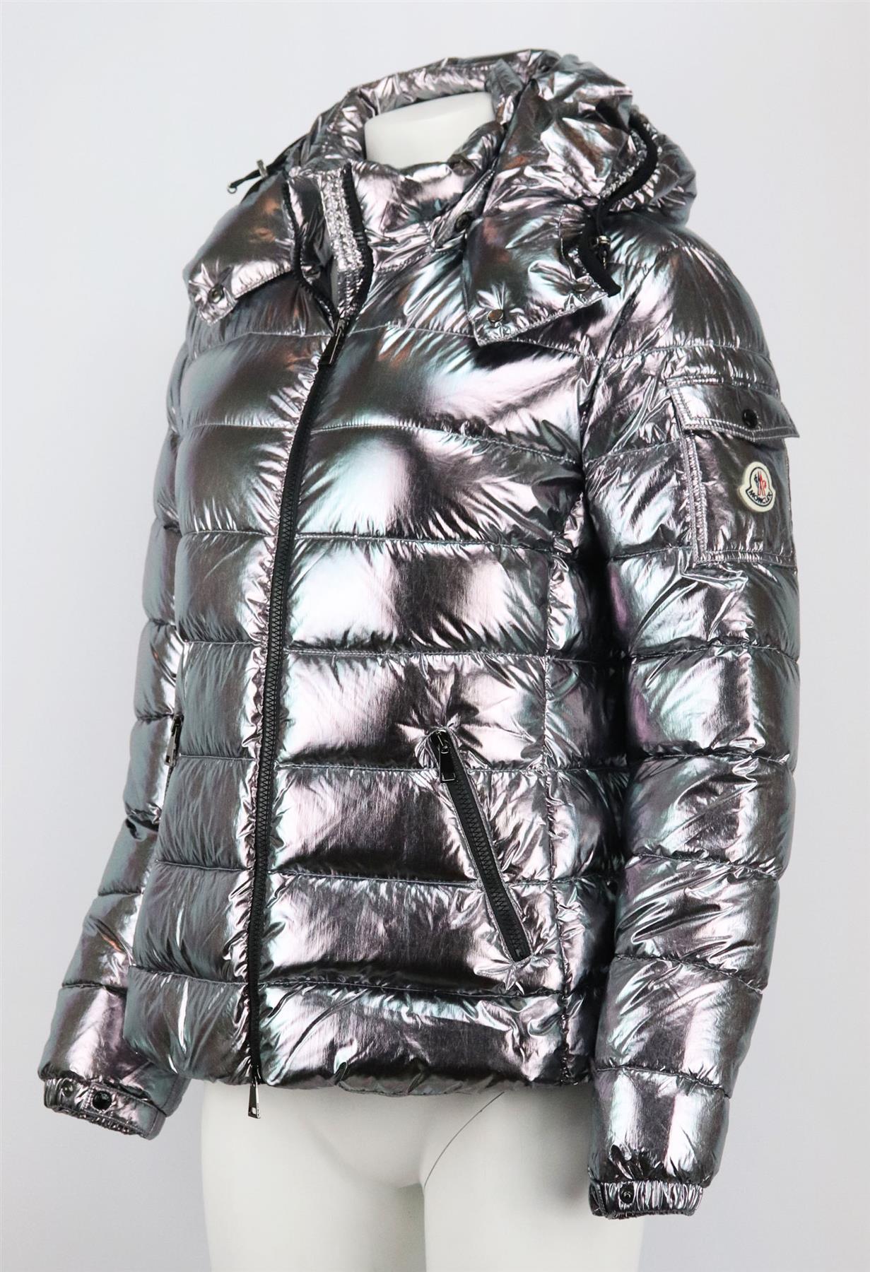 moncler bady metallic puffer jacket