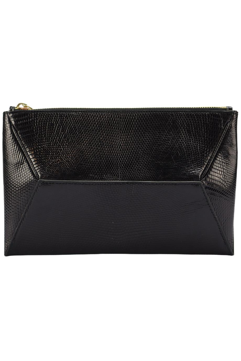 Image of STARK SNAKE EFFECT LEATHER CLUTCH