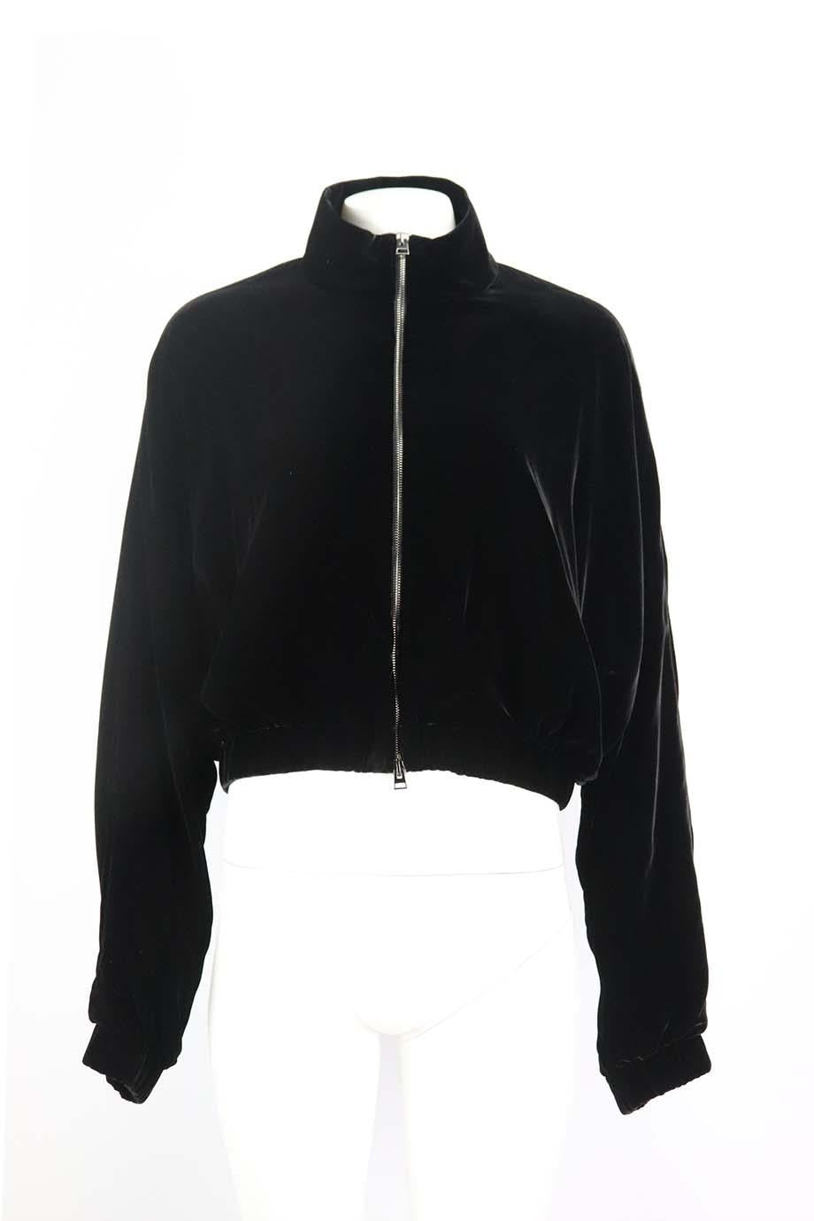 TOM FORD CROPPED VELVET BOMBER JACKET IT 48 UK 16 | Nikki Bradford