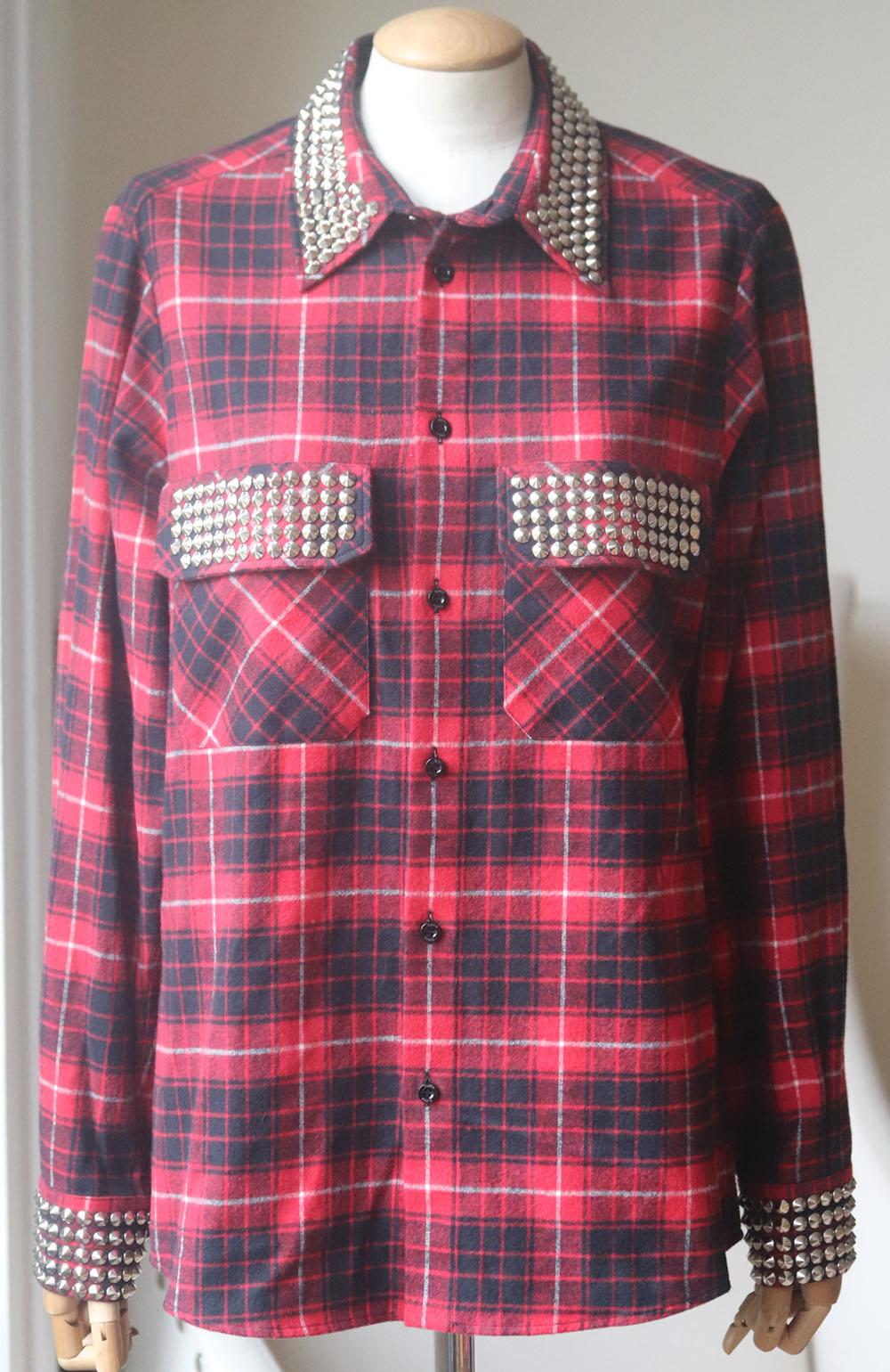 gucci plaid shirts & tops