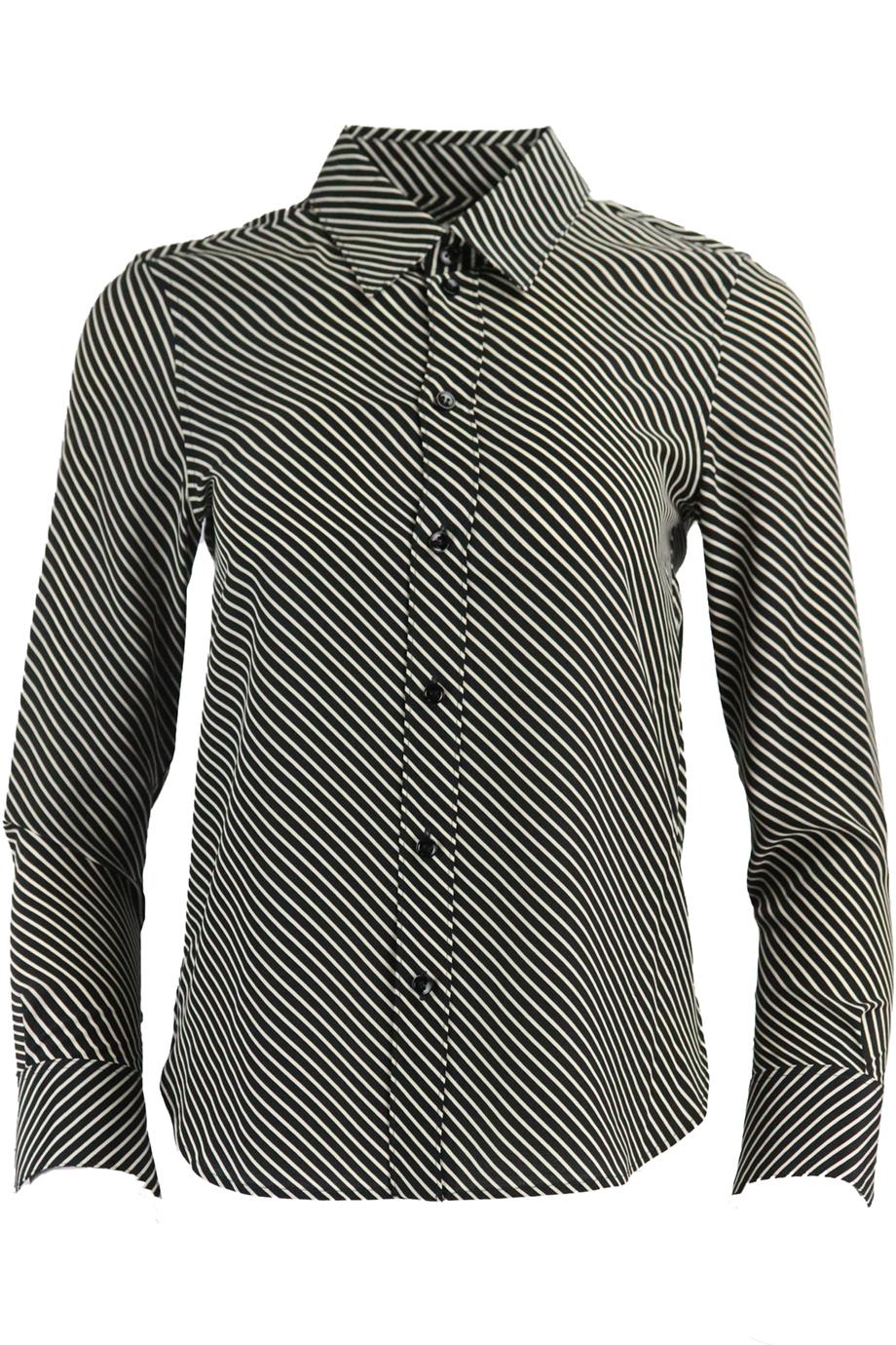 Image of SAINT LAURENT PRINTED SILK CREPE DE CHINE SHIRT FR 36 UK 8