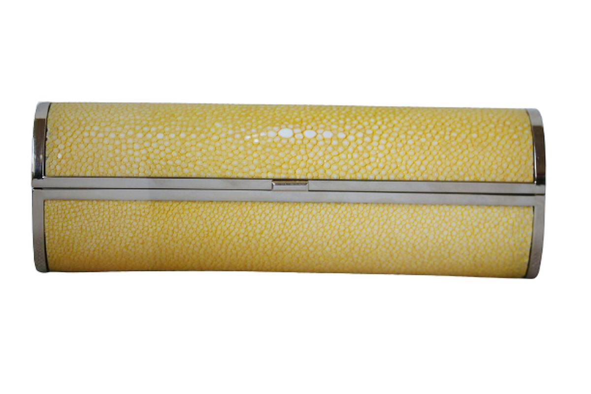 image of JIMMY CHOO SHAGREEN COSMA CLUTCH