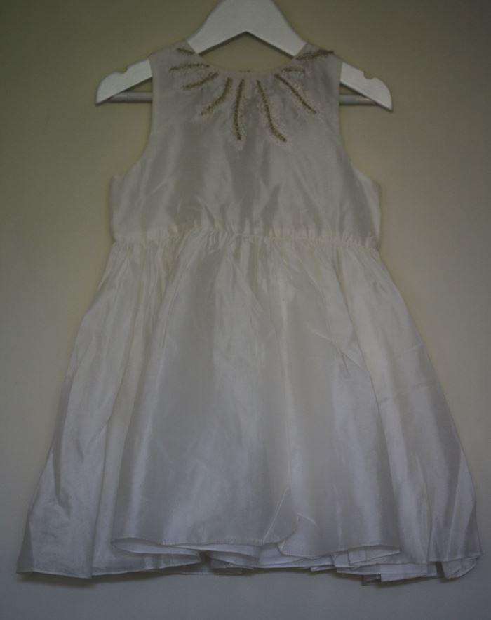 image of TARTINE ET CHOCOLAT GIRLS IVORY CEREMONY DRESS 4 YEARS