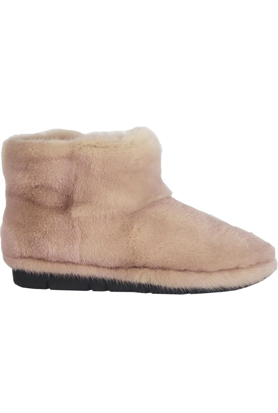 image of VIZALI SHEARLING LINED MINK FUR ANKLE BOOTS EU 39 UK 6 US 9