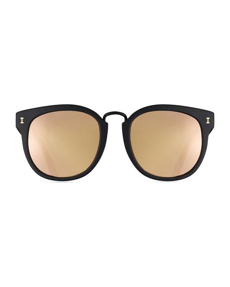 image of ILLESTEVA SARDINIA MIRRORED SQUARE SUNGLASSES