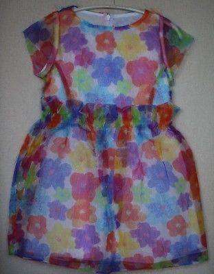 Image of SIMONETTA GIRLS NEON FLORAL DRESS 4 YEARS