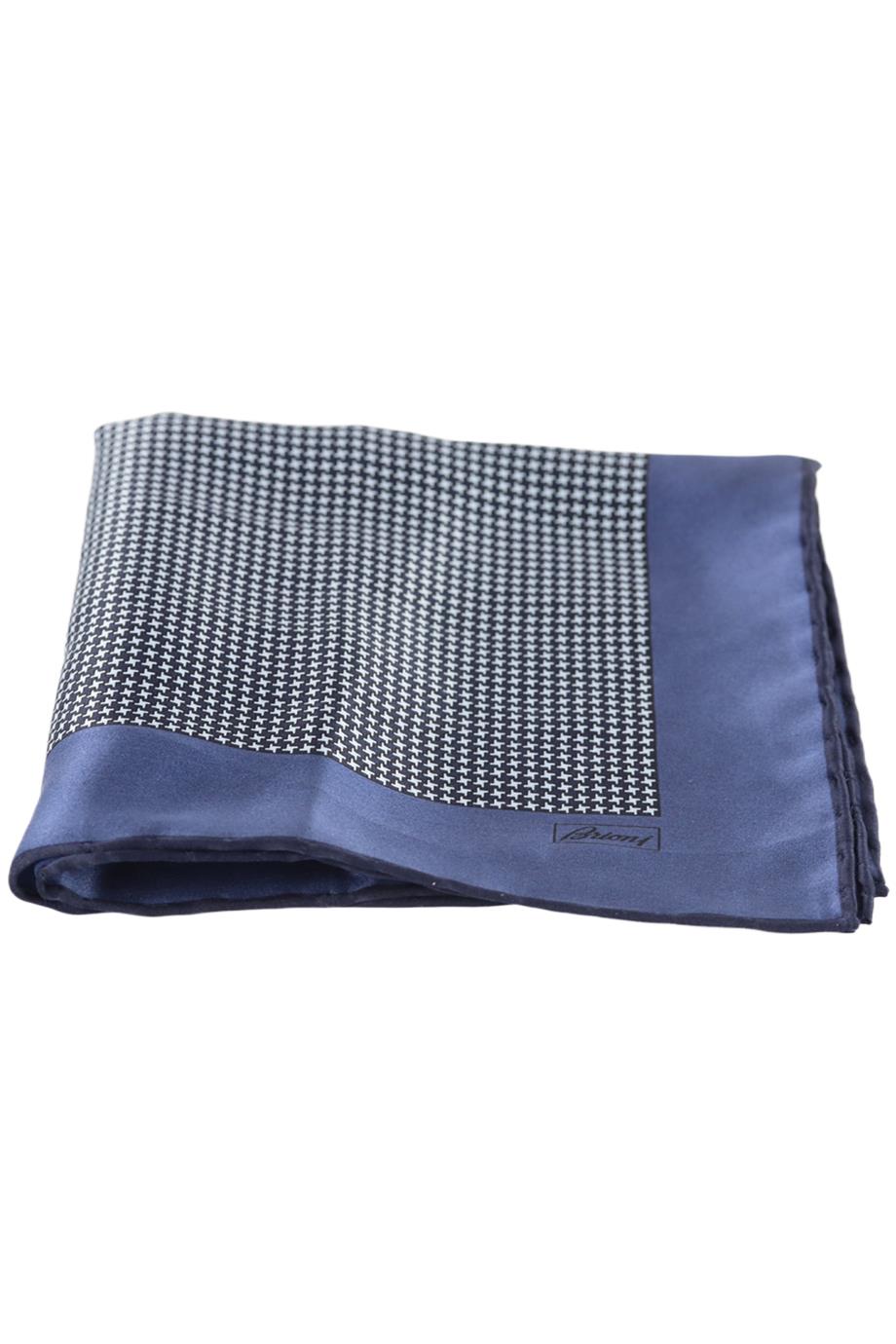 image of BRIONI PRINTED SILK POCKET SQUARE