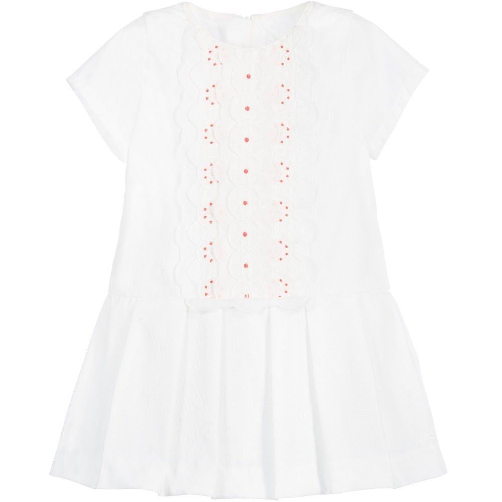 image of CHLOE BABY GIRLS IVORY EMBROIDERED COUTURE DRESS 2 YEARS