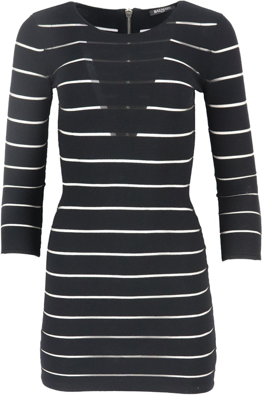 Image of BALMAIN STRETCH KNIT MINI DRESS FR 36 UK 8