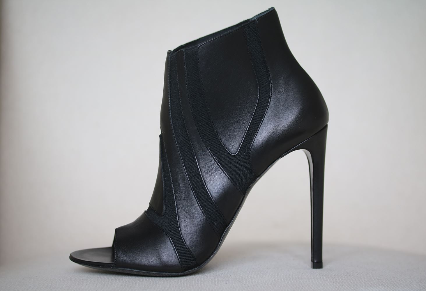 balenciaga peep toe bootie