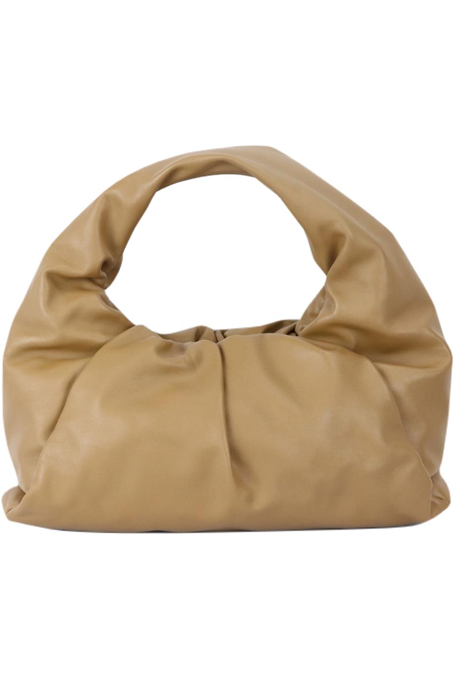 image of BOTTEGA VENETA POUCH GATHERED LEATHER SHOULDER BAG