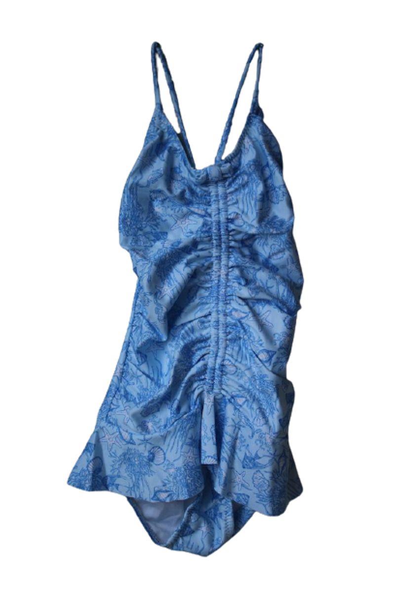 image of MELISSA ODABASH KIDS POPPY SEALIFE BLUE SWIMSUIT 4 YEARS