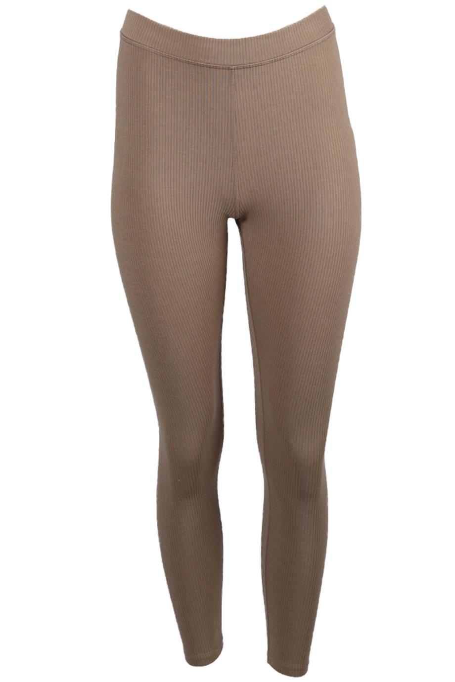 image of ALO YOGA RIBBED STRETCH JERSEY LEGGINGS SMALL