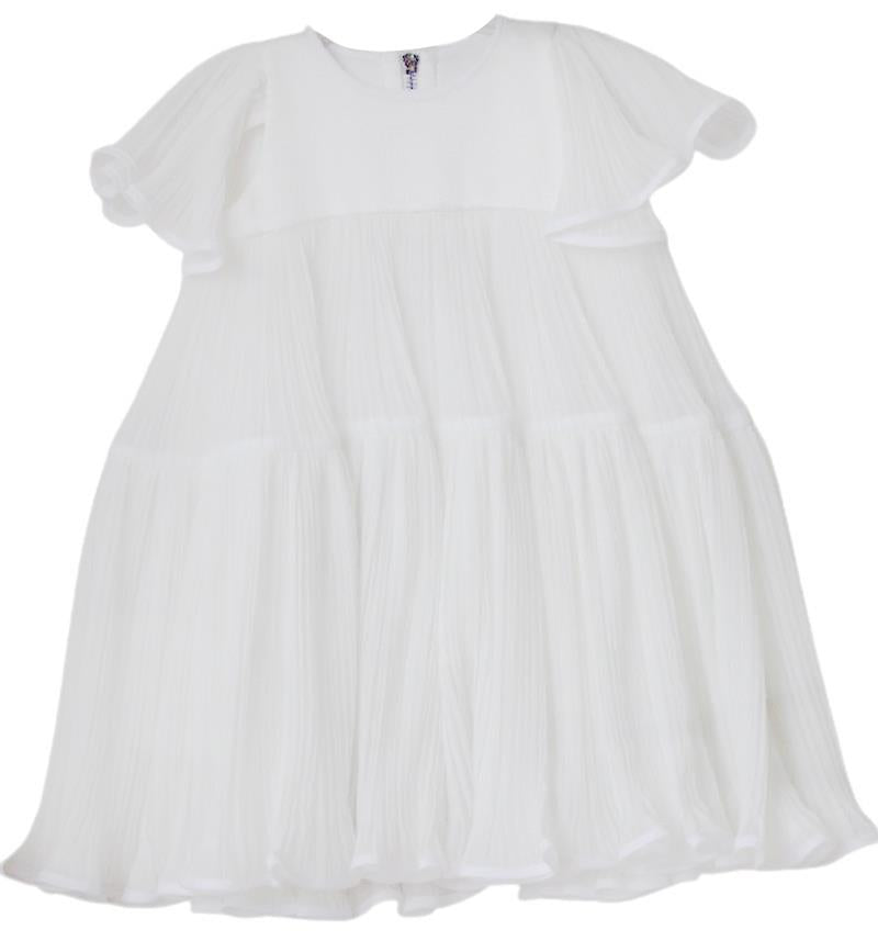 image of MISS MATICEVSKI BABY GIRLS IVORY CHIFFON DRESS 2 YEARS