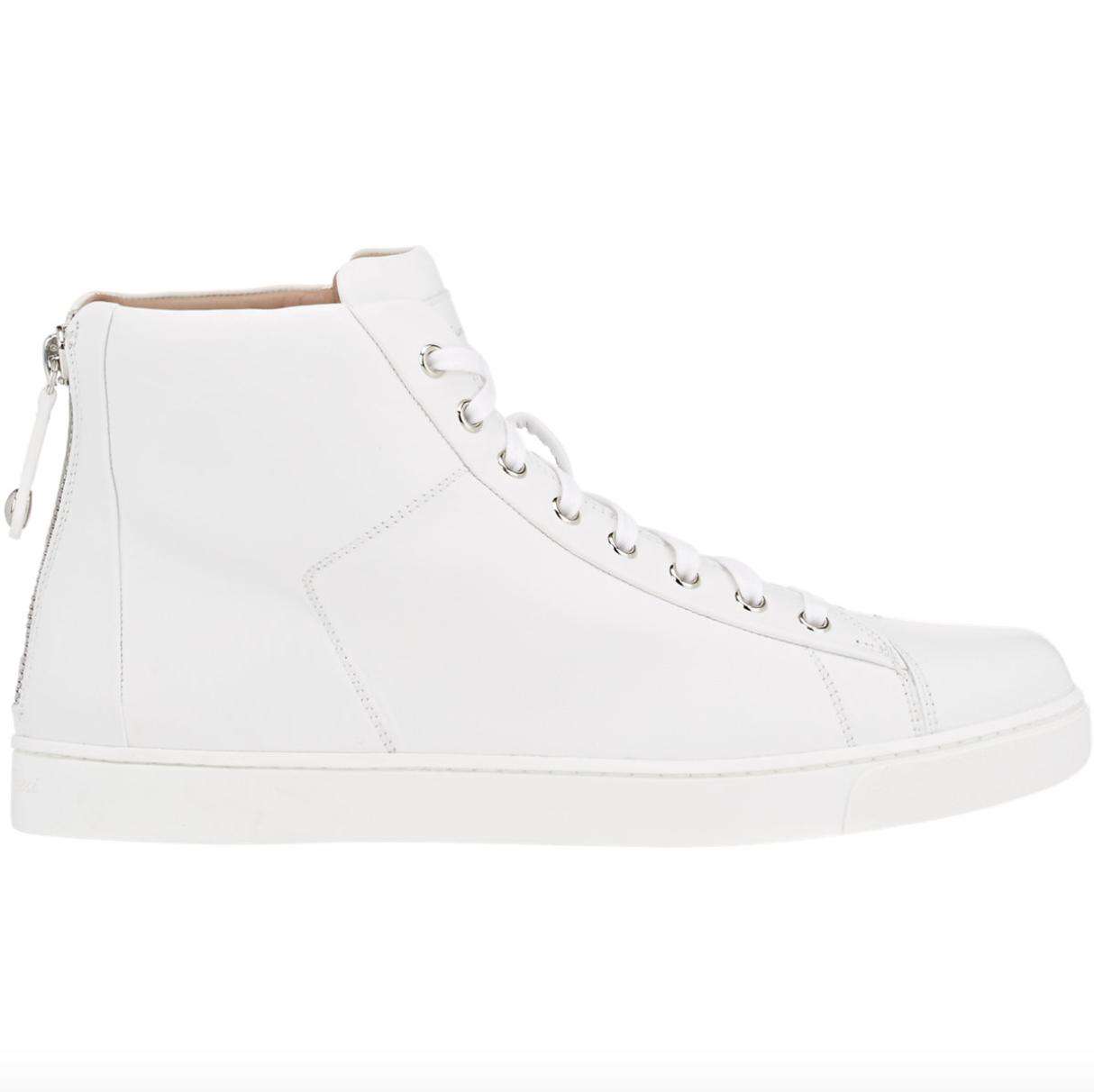 image of GIANVITO ROSSI LEATHER HIGH TOP SNEAKERS EU 42 UK 8 US 9