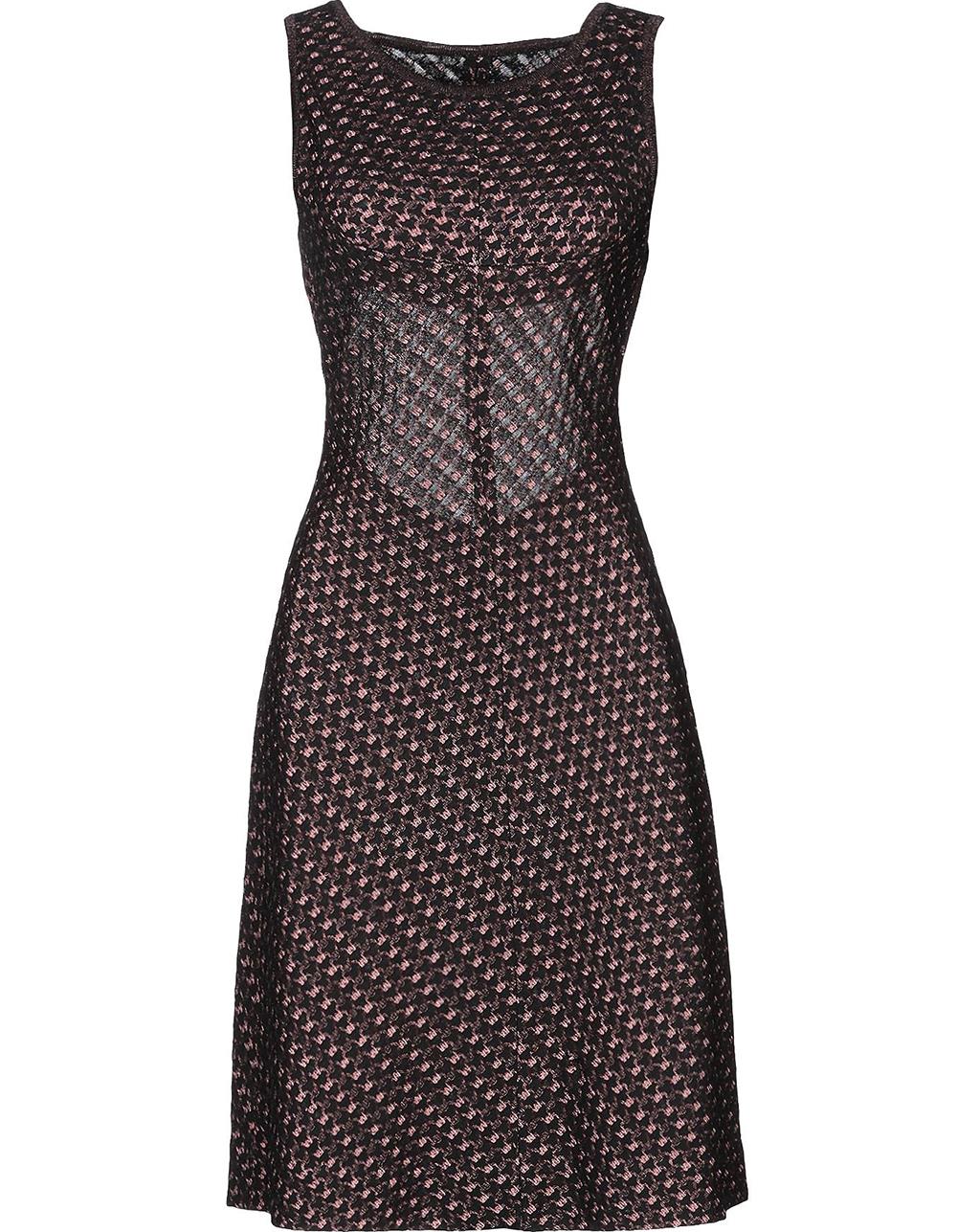 Image of AZZEDINE ALAÏA METALLIC JACQUARD KNIT MINI DRESS FR 36 UK 8