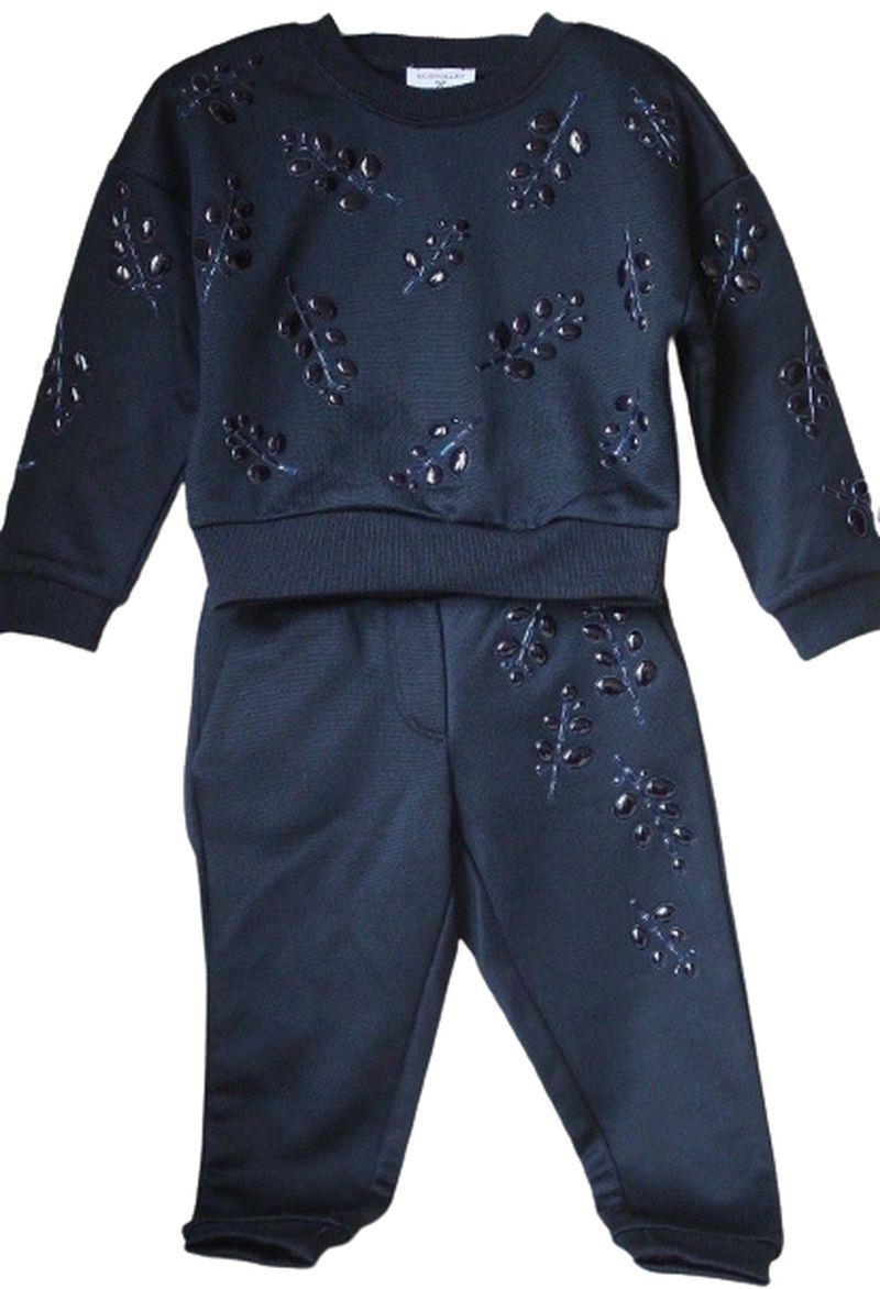 Image of MONNALISA GIRLS BLACK TRACKSUIT 4 YEARS