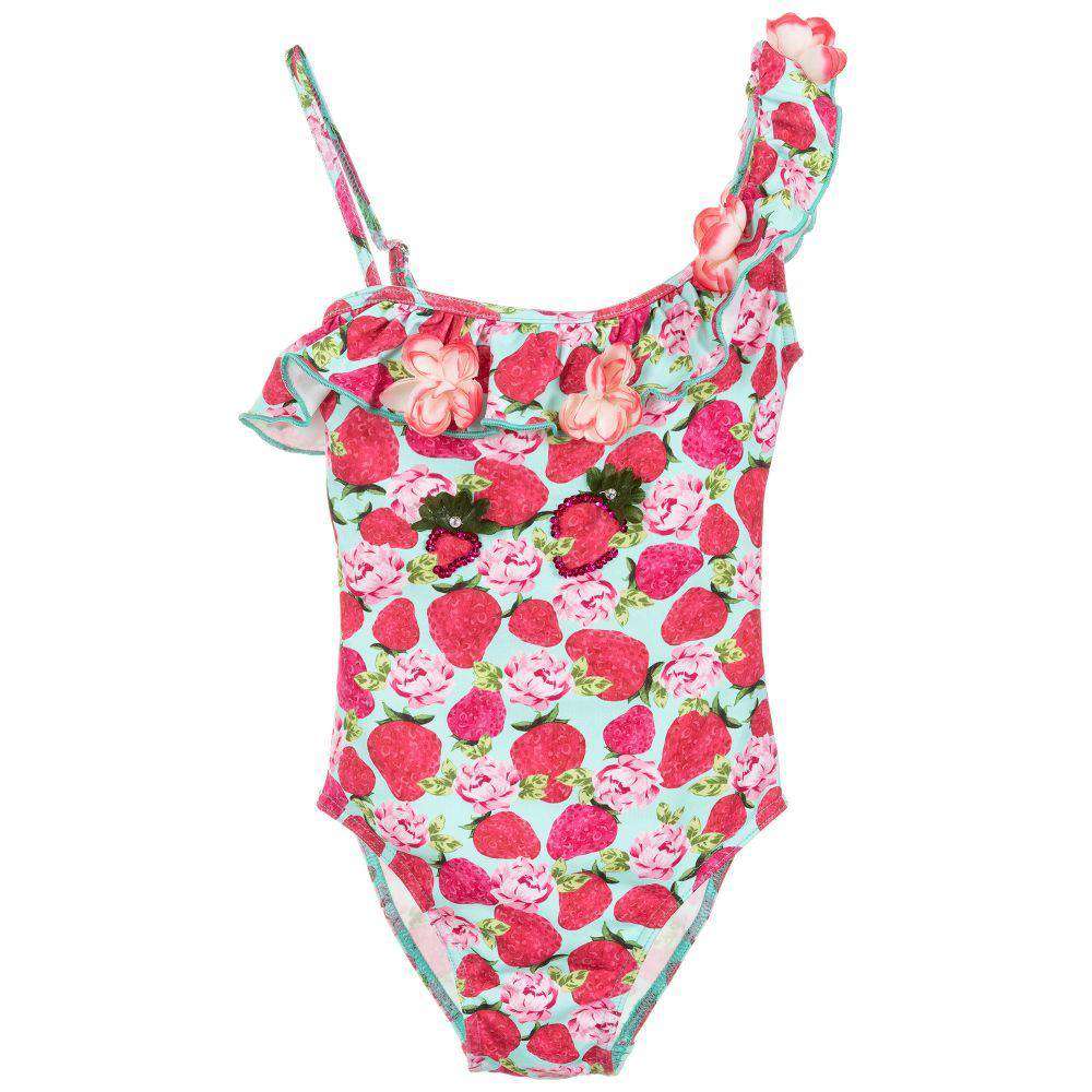 image of SELINI ACTION KIDS GIRLS STRAWBERRY PRINT SWIMSUIT 6 YEARS