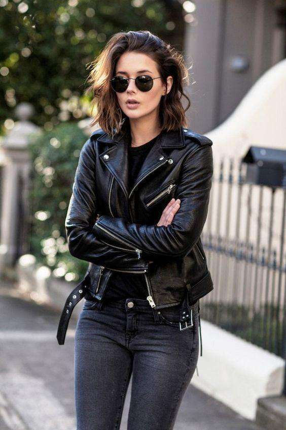 image of IRO JONE LEATHER MOTO JACKET FR 38 UK 10