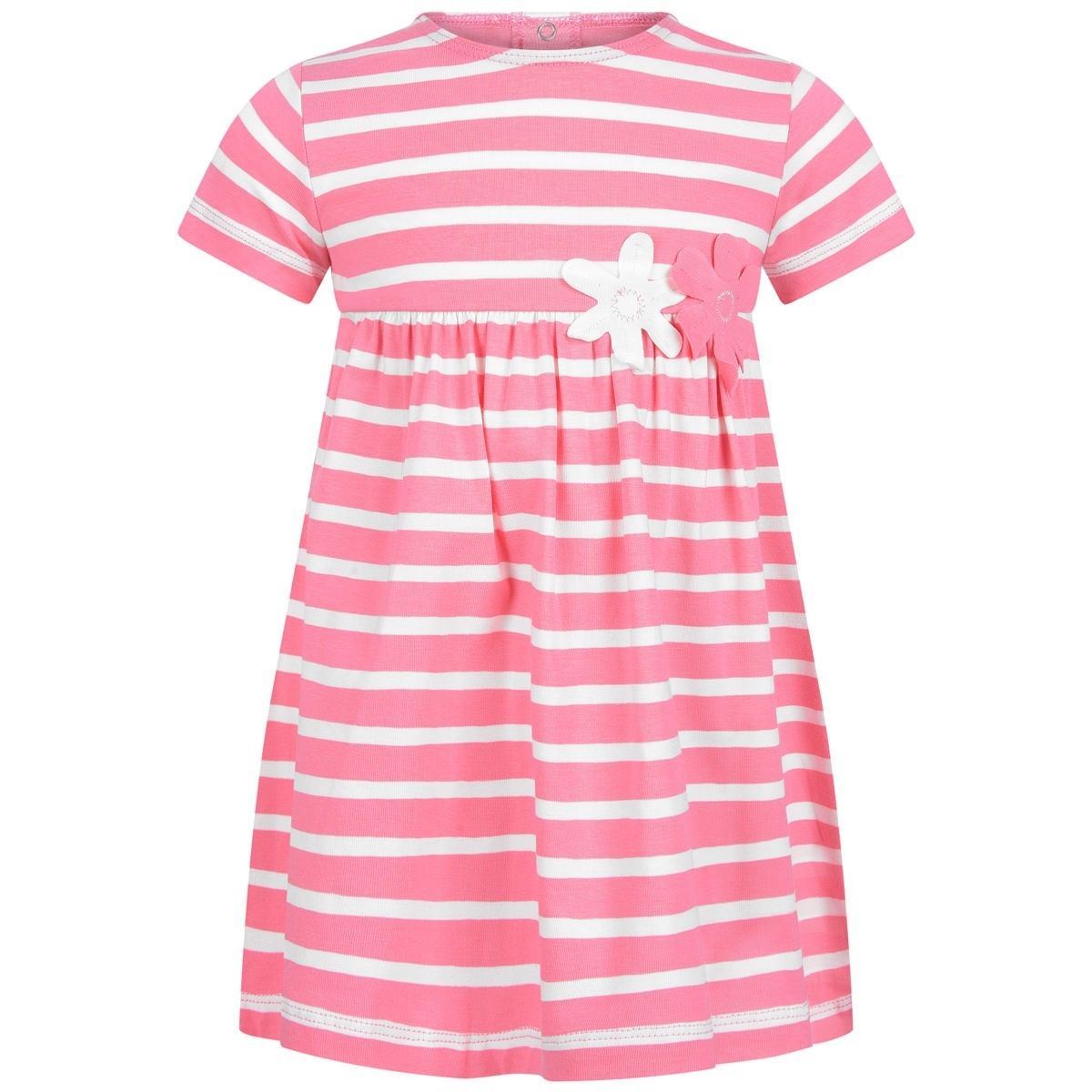 image of IL GUFO BABY GIRLS PINK STRIPED DRESS 2 YEARS