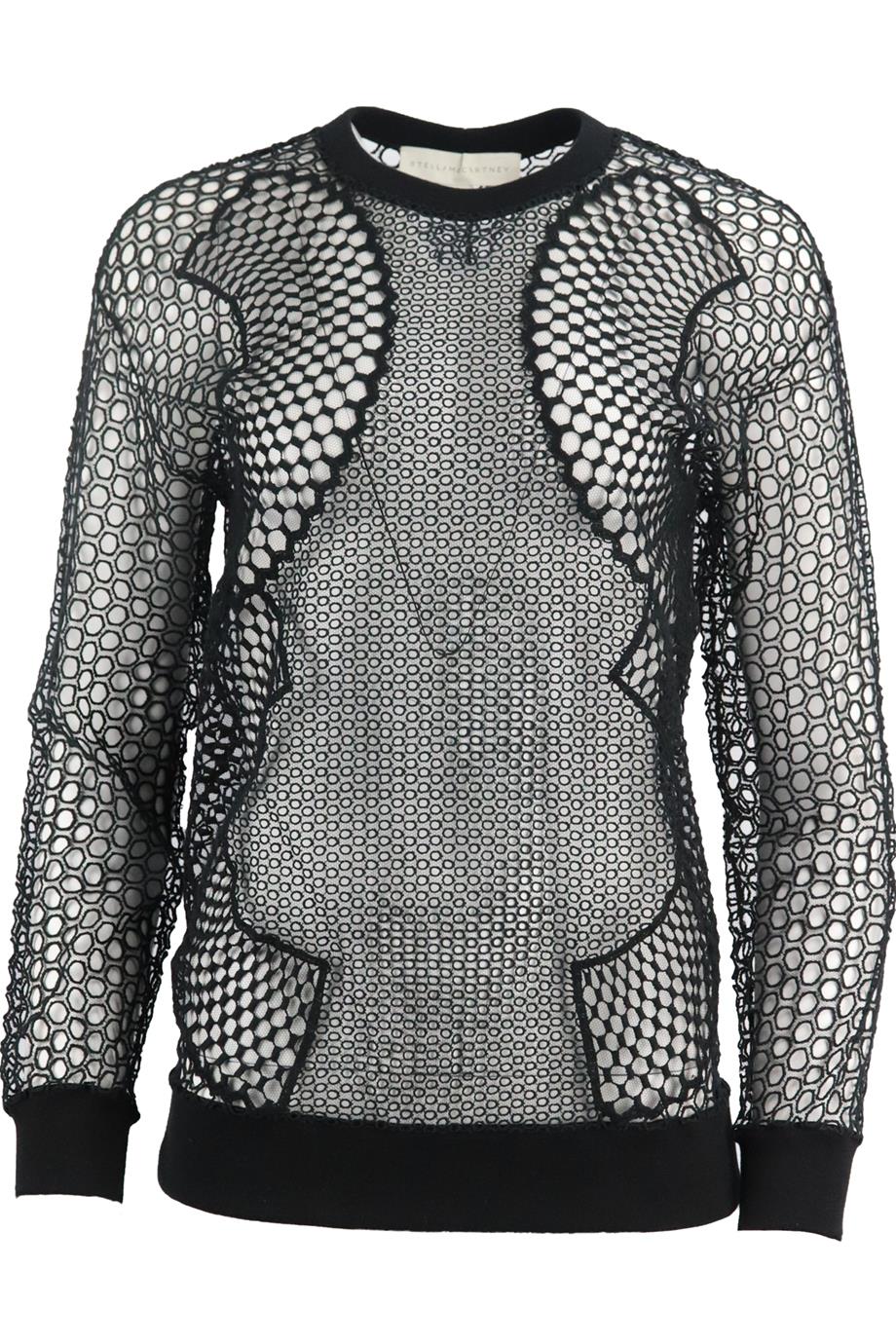 image of STELLA MCCARTNEY EMBROIDERED MESH SWEATER SMALL