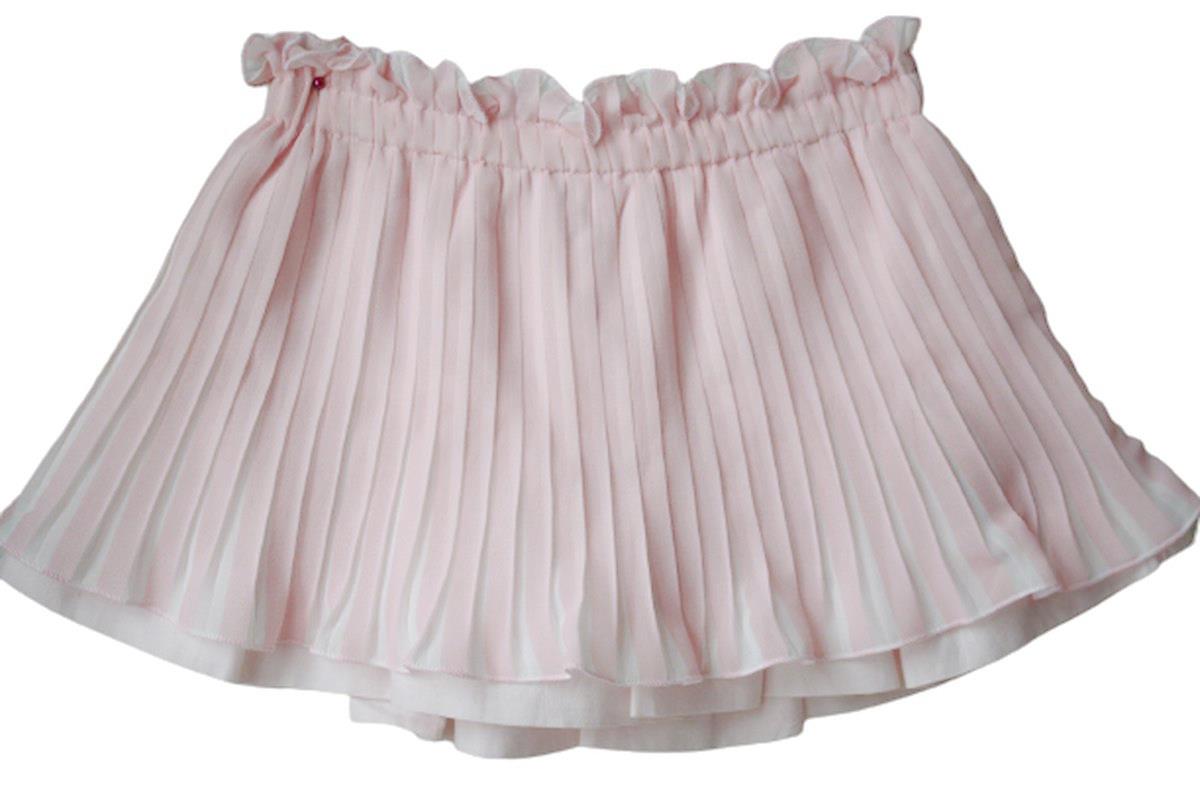 image of MONNALISA BABY PINK PLEATED SKIRT 2 YEARS