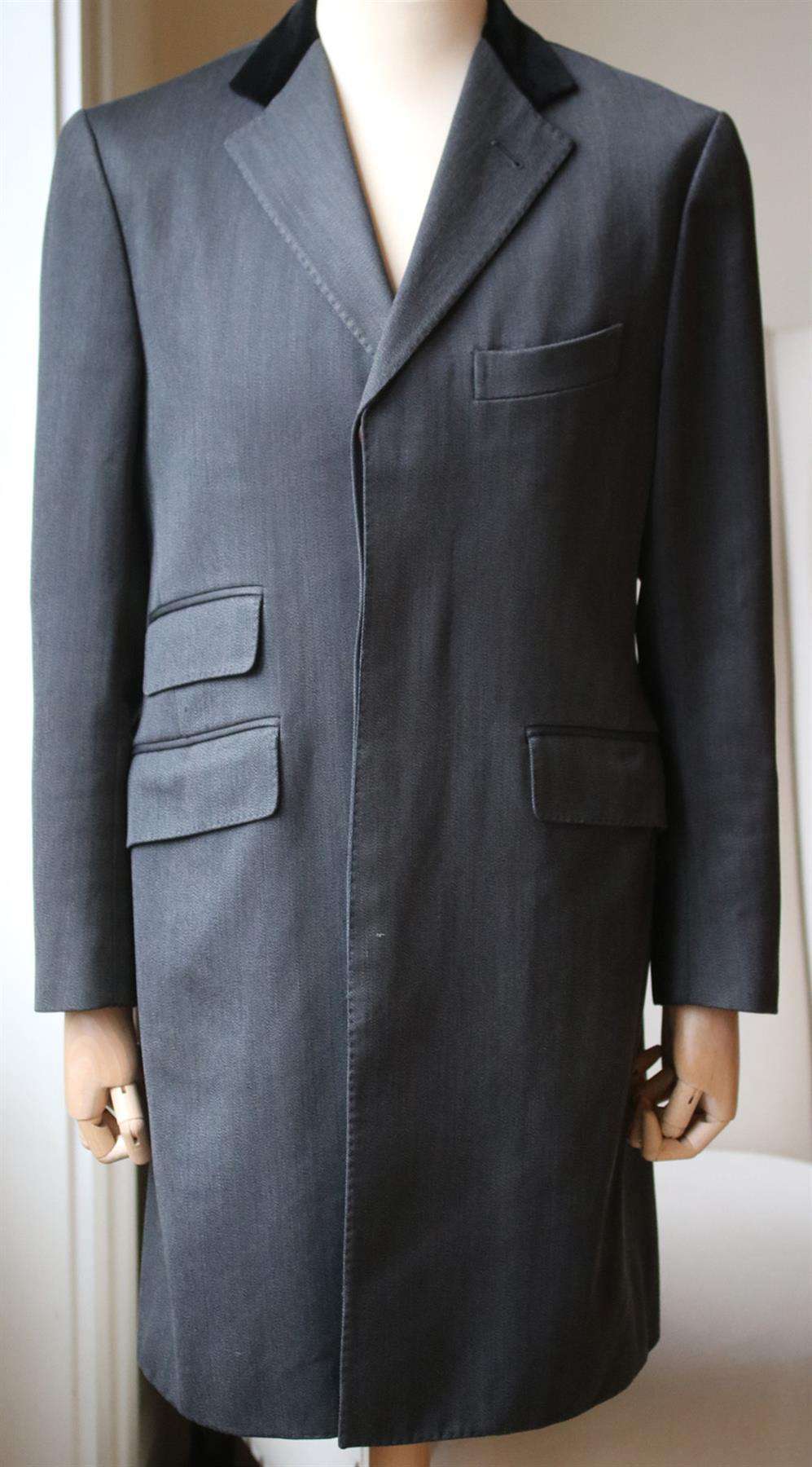 Image of ETRO SLIM FIT WOOL BLEND OVERCOAT IT 46 UK/US 36