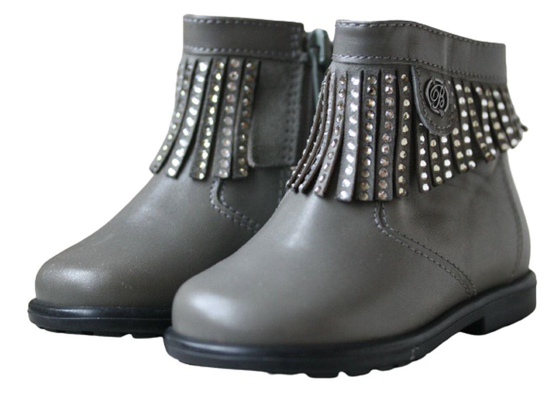 image of MISS BLUMARINE BABY GREY DIAMANTE BOOTS EU 20 UK 4