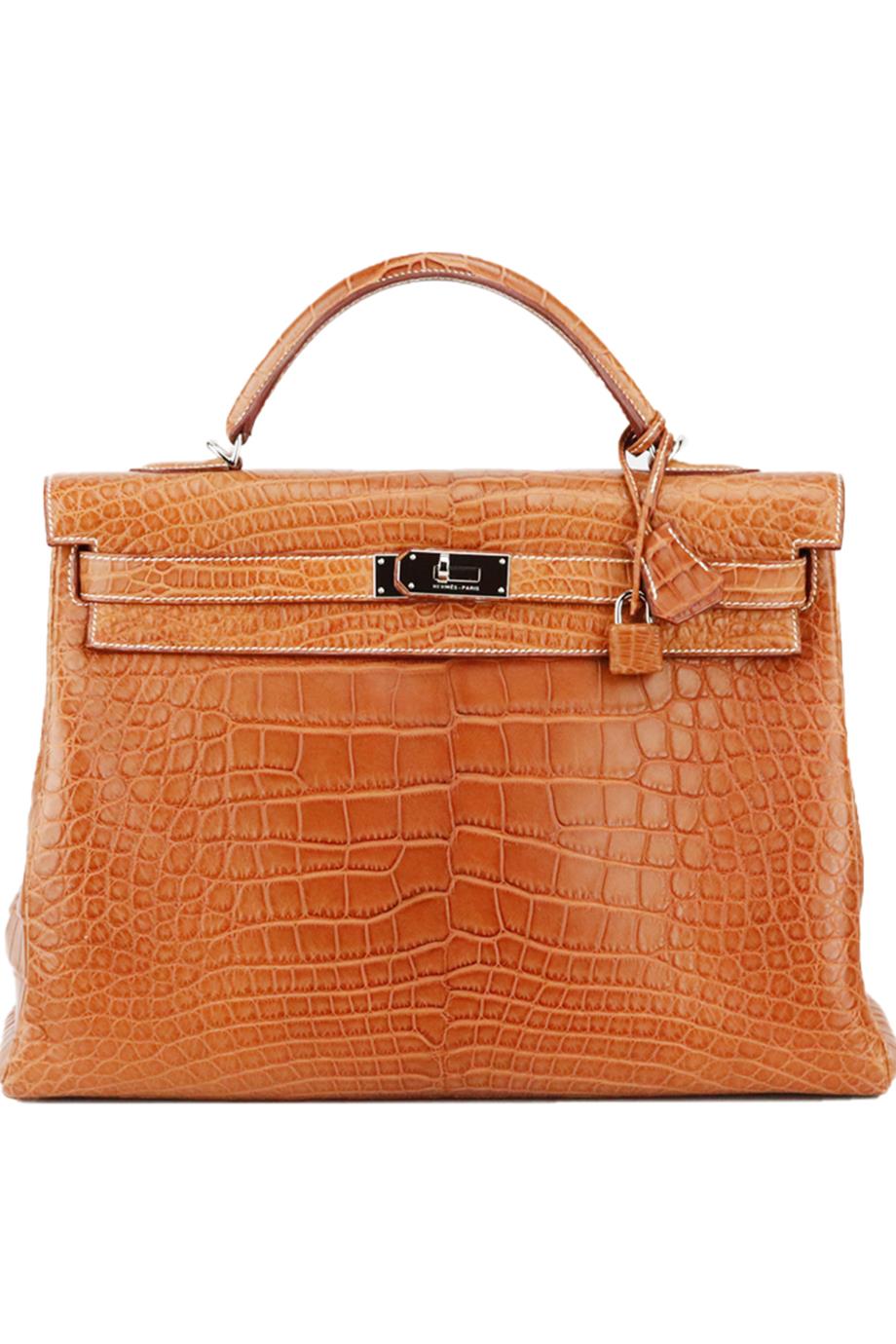 Image of HERMÈS 2010 KELLY 40CM MATTE ALLIGATOR MISSISSIPPIENSIS LEATHER BAG