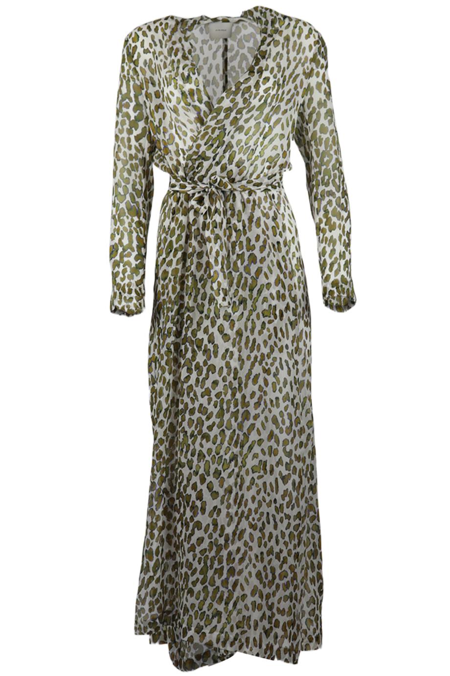 Image of ON THE ISLAND BELTED PRINTED SILK ROBE IT 40 UK 8