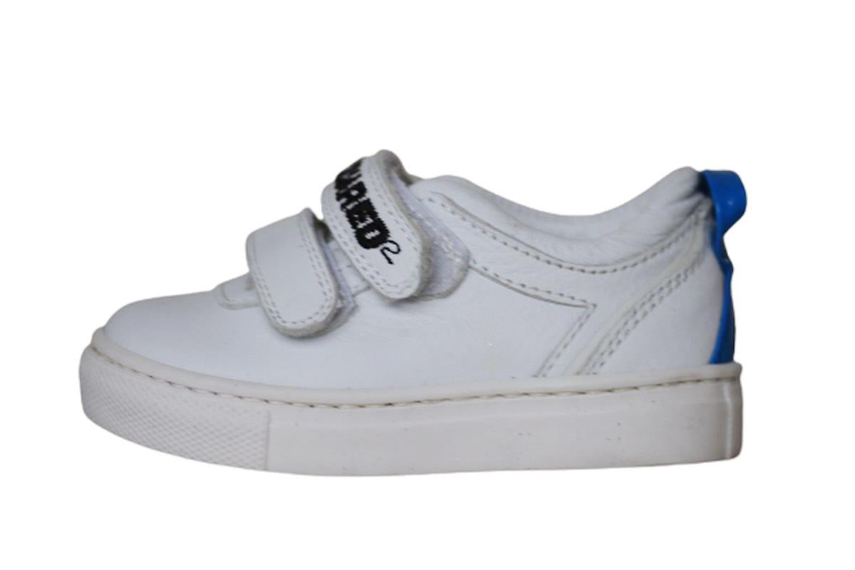 image of DSQUARED2 WHITE LEATHER TRAINERS EU 20 UK 4