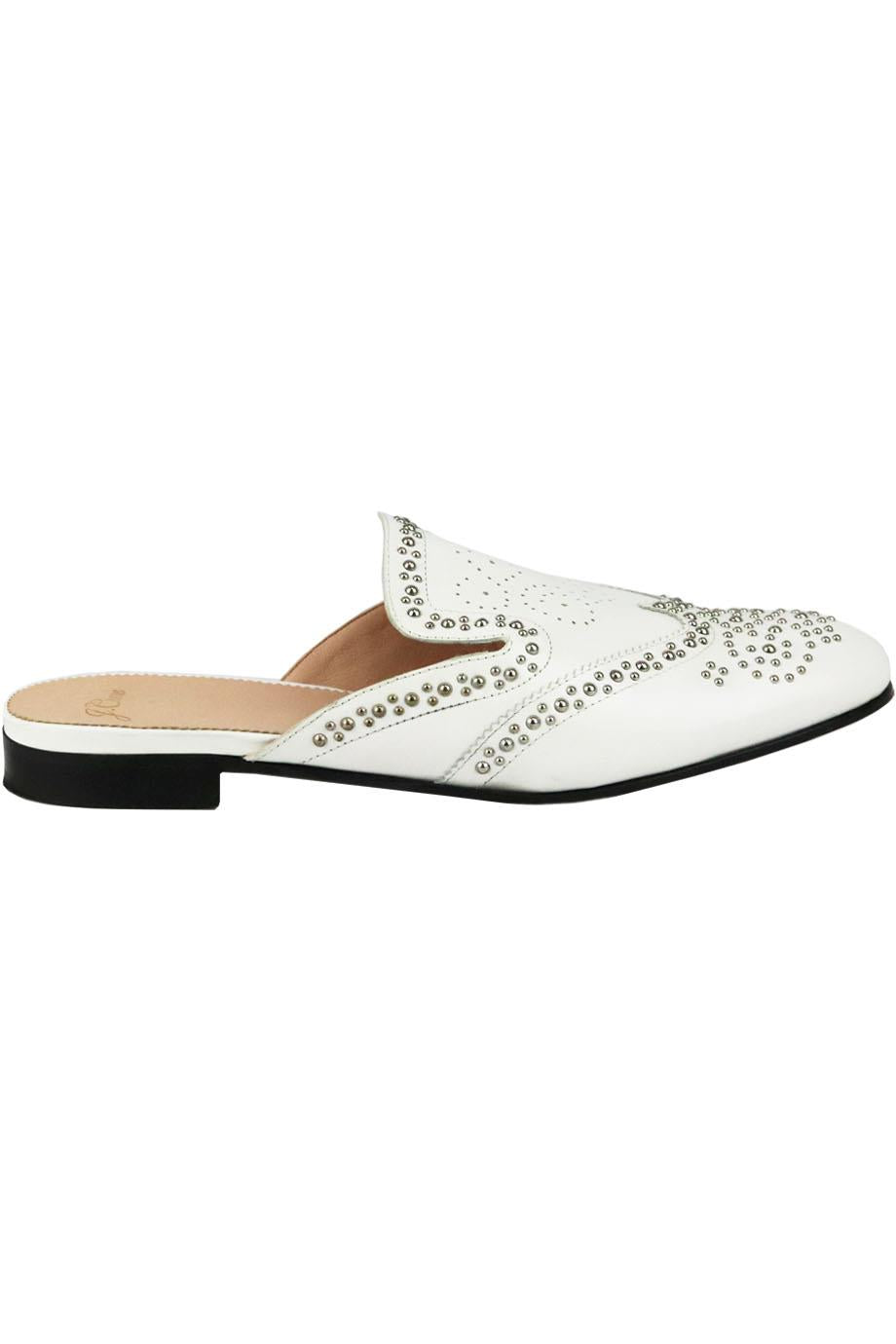 image of J CREW STUDDED LEATHER MULES EU 40 UK 7 US 9.5