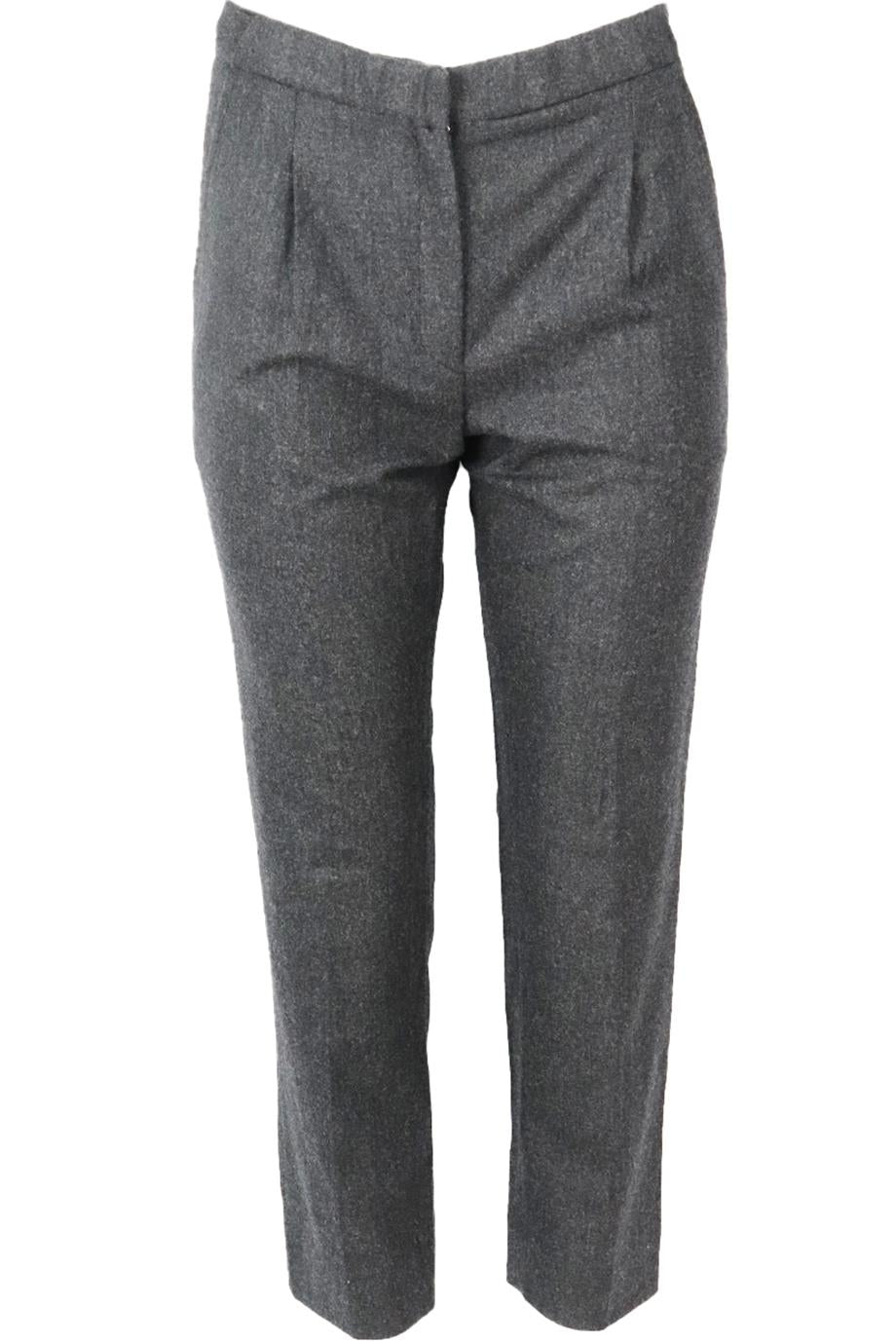 Image of NINA RICCI WOOL AND CASHMERE BLEND STRAIGHT LEG PANTS FR 36 UK 8