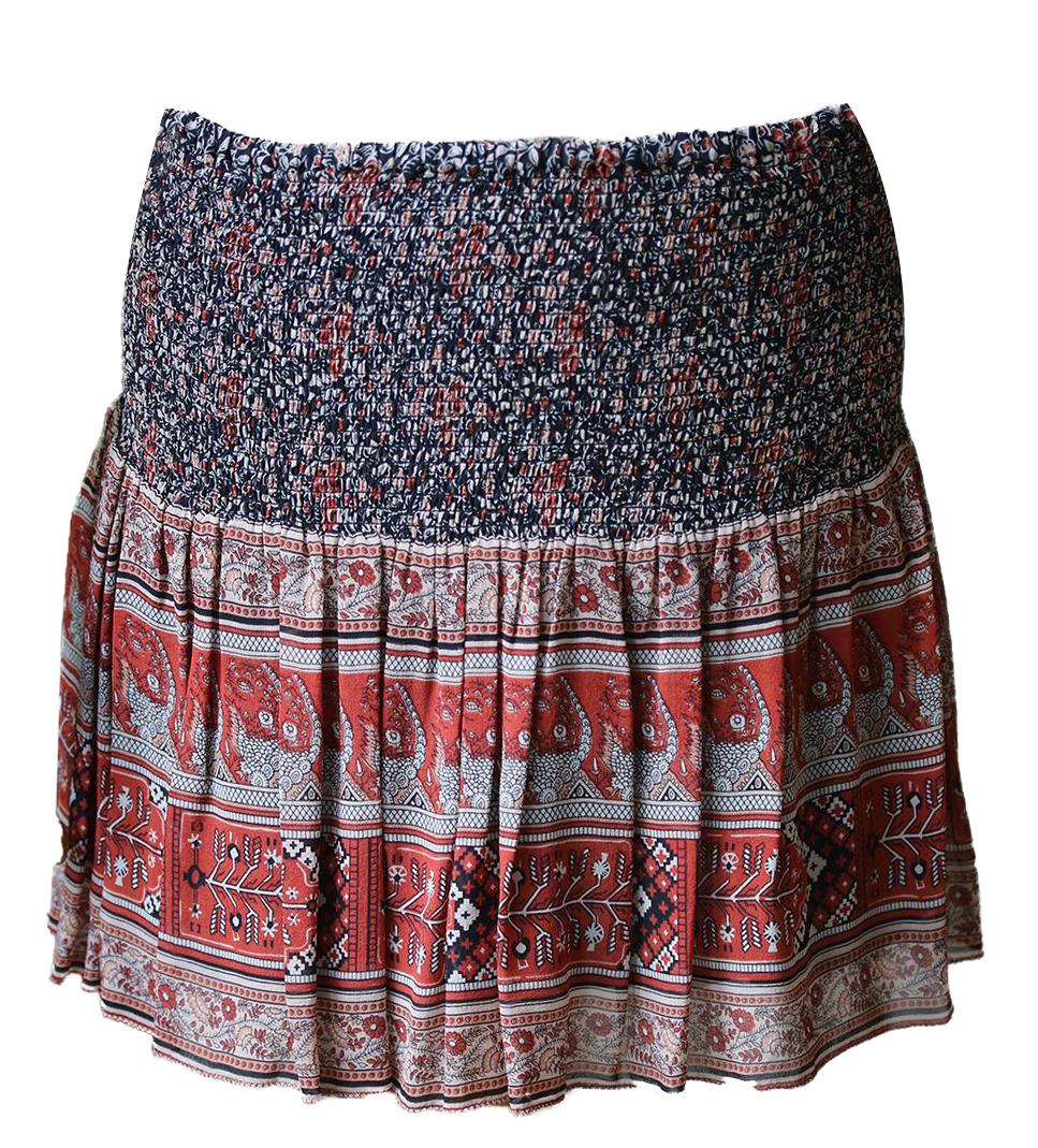 image of ULLA JOHNSON COLETTE SILK MINI SKIRT US 2 UK 6