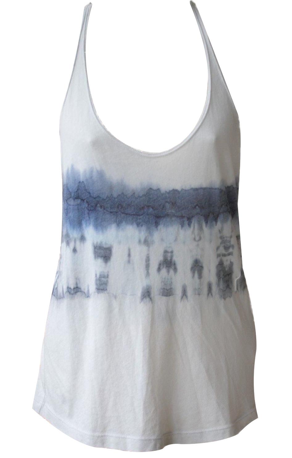 Image of RAQUEL ALLEGRA TIE-DYE COTTON-BLEND JERSEY TANK TOP 1 UK 8