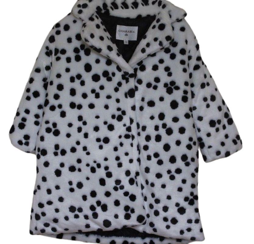 Image of CHARABIA GIRLS FAUX FUR SPOT COAT 2 YEARS