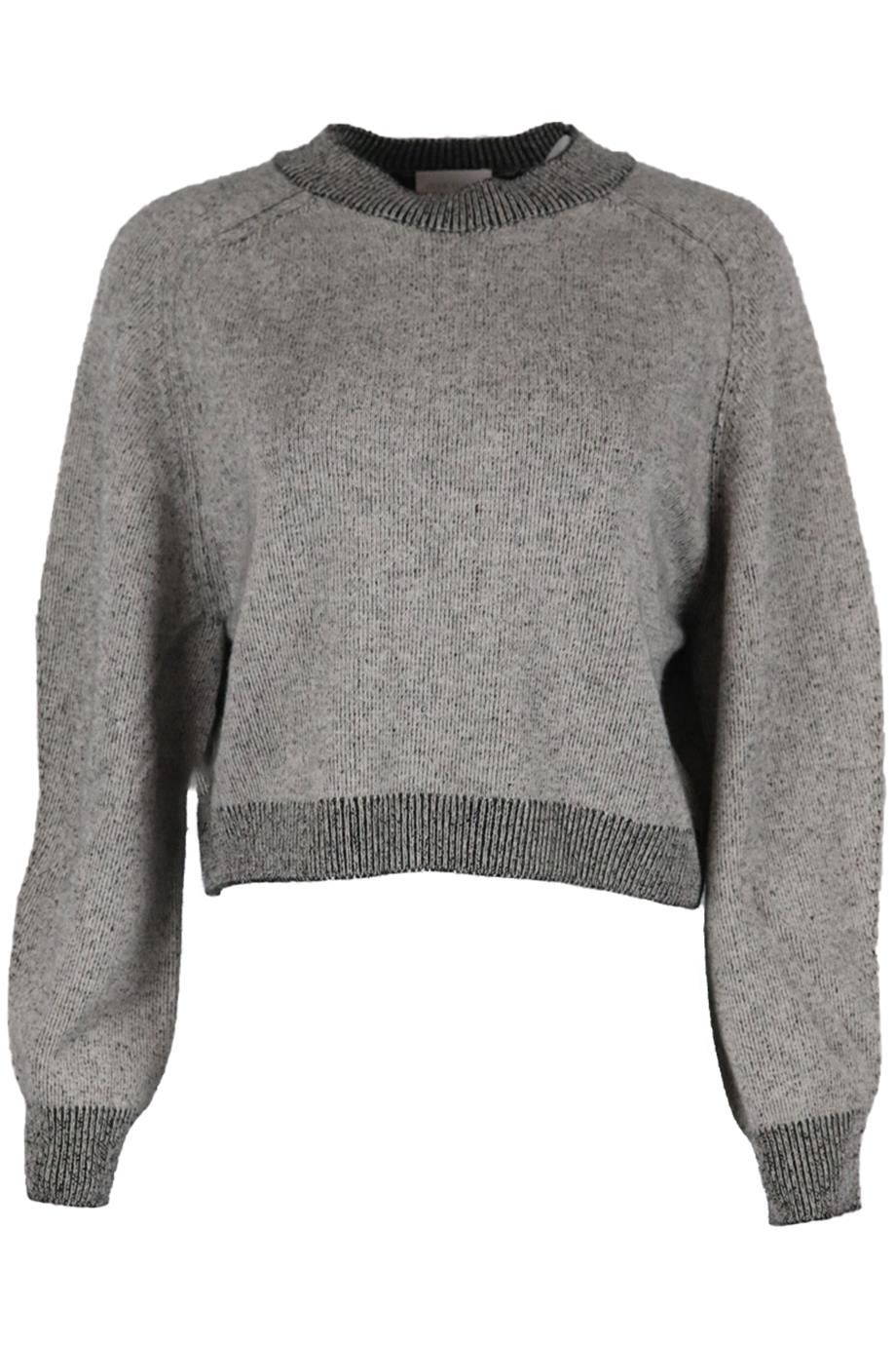 image of JOHN ELLIOTT CROPPED WOOL AND CASHMERE BLEND SWEATER SMALL