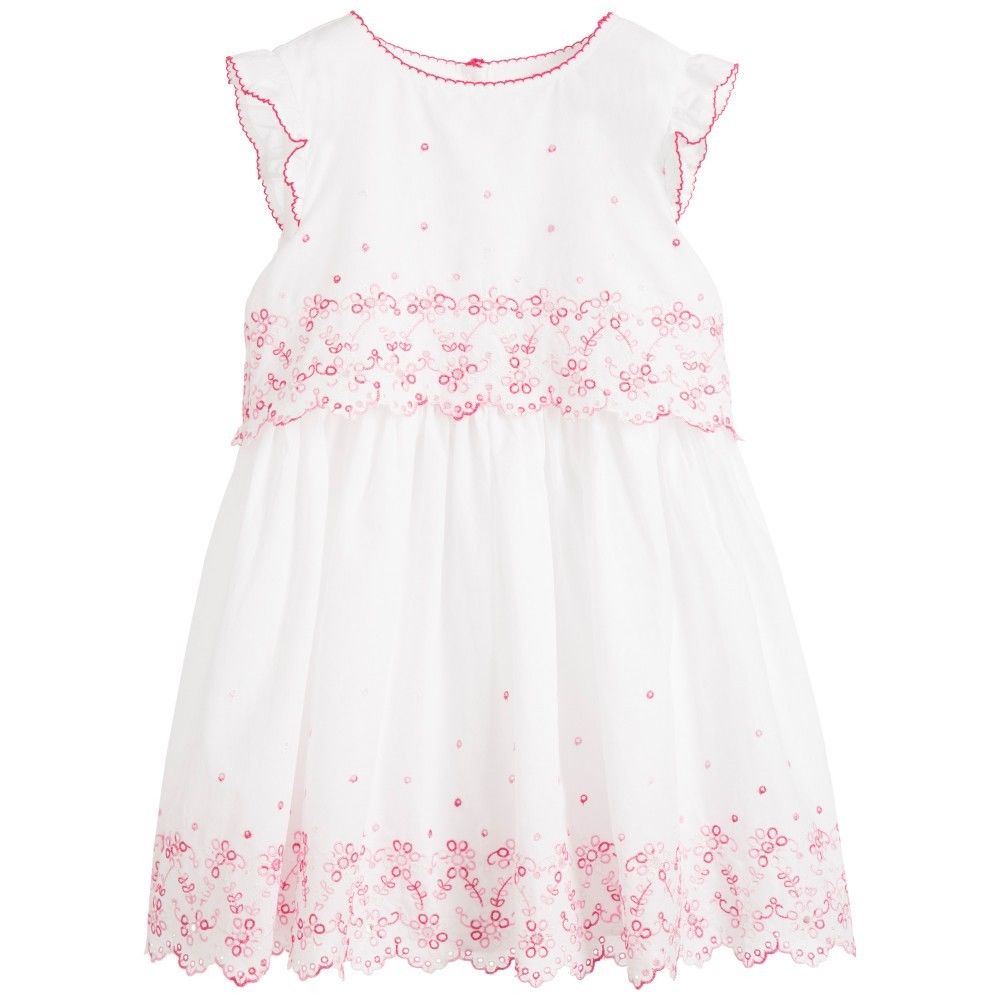 image of JUICY COUTURE BABY GIRLS BRODERIE ANGLAISE DRESS 2-3 YEARS