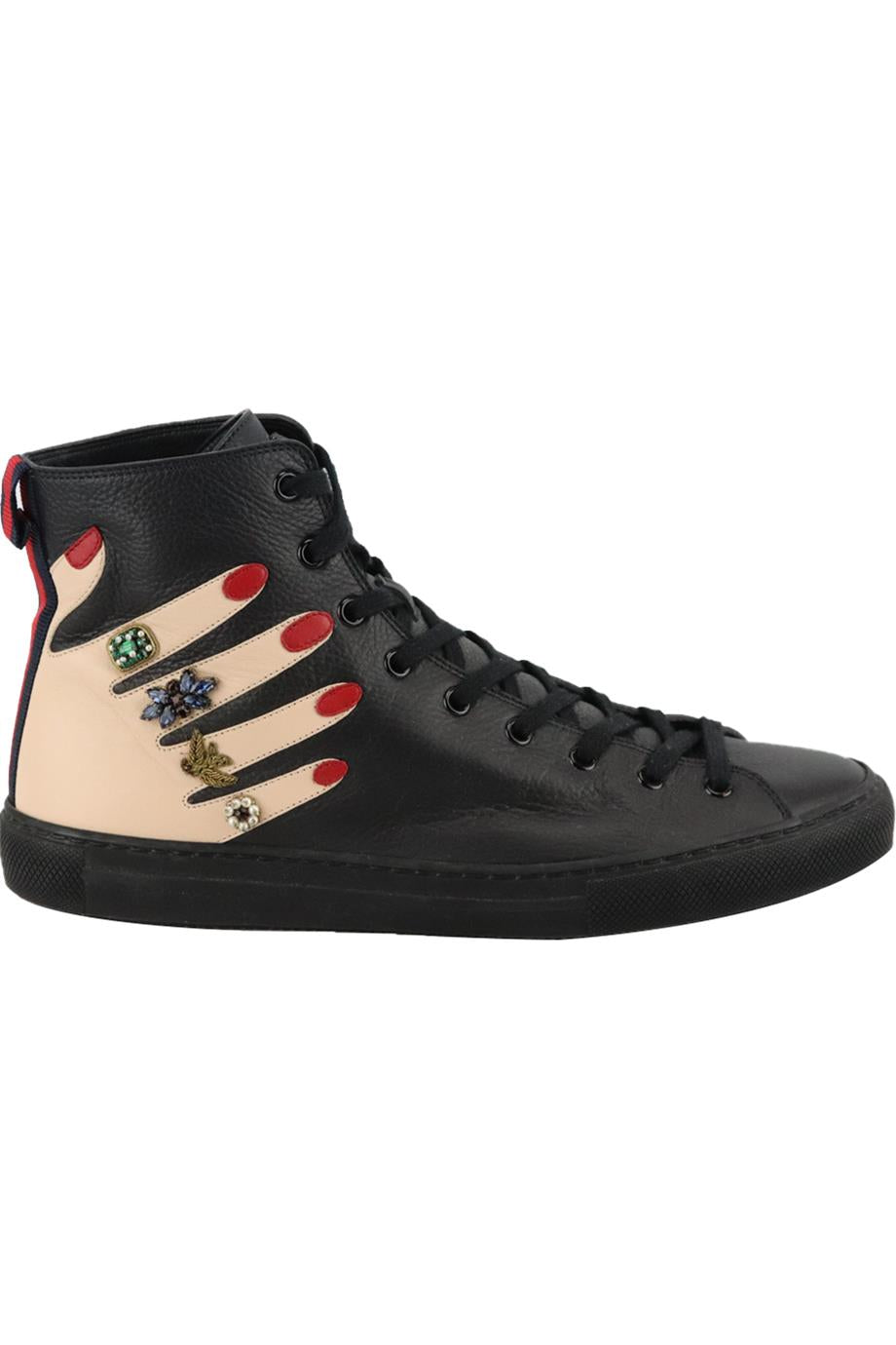 GUCCI EMBELLISHED LEATHER HIGH TOP SNEAKERS EU 40 UK 7 US 10 | Nikki  Bradford