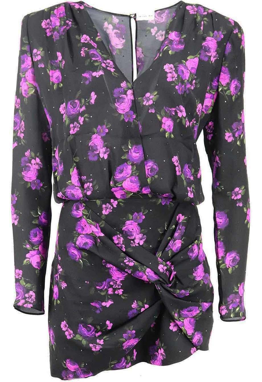 image of MAGDA BUTRYM PESARO FLORAL PRINT SILK MINI DRESS FR 40 UK 12