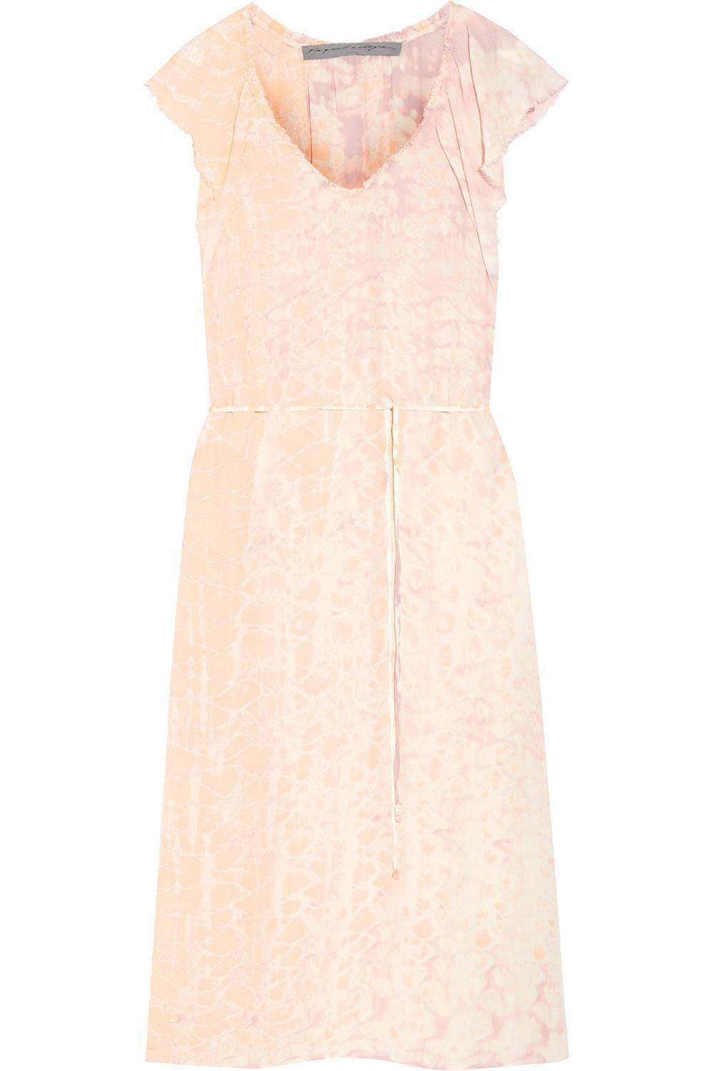 image of RAQUEL ALLEGRA TIE DYE SILK GEORGETTE DRESS UK 8