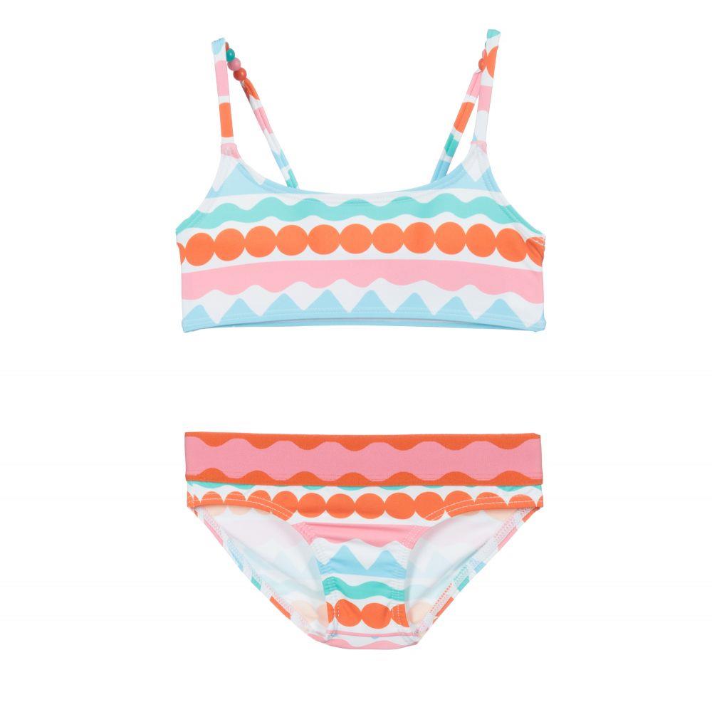 image of STELLA MCCARTNEY KIDS GIRLS STRIPED BIKINI 10 YEARS