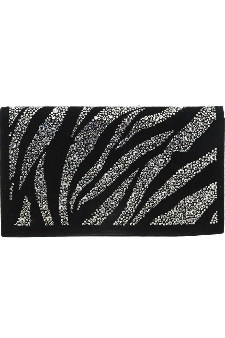 image of ROBERTO CAVALLI EMBELLISHED SUEDE CLUTCH