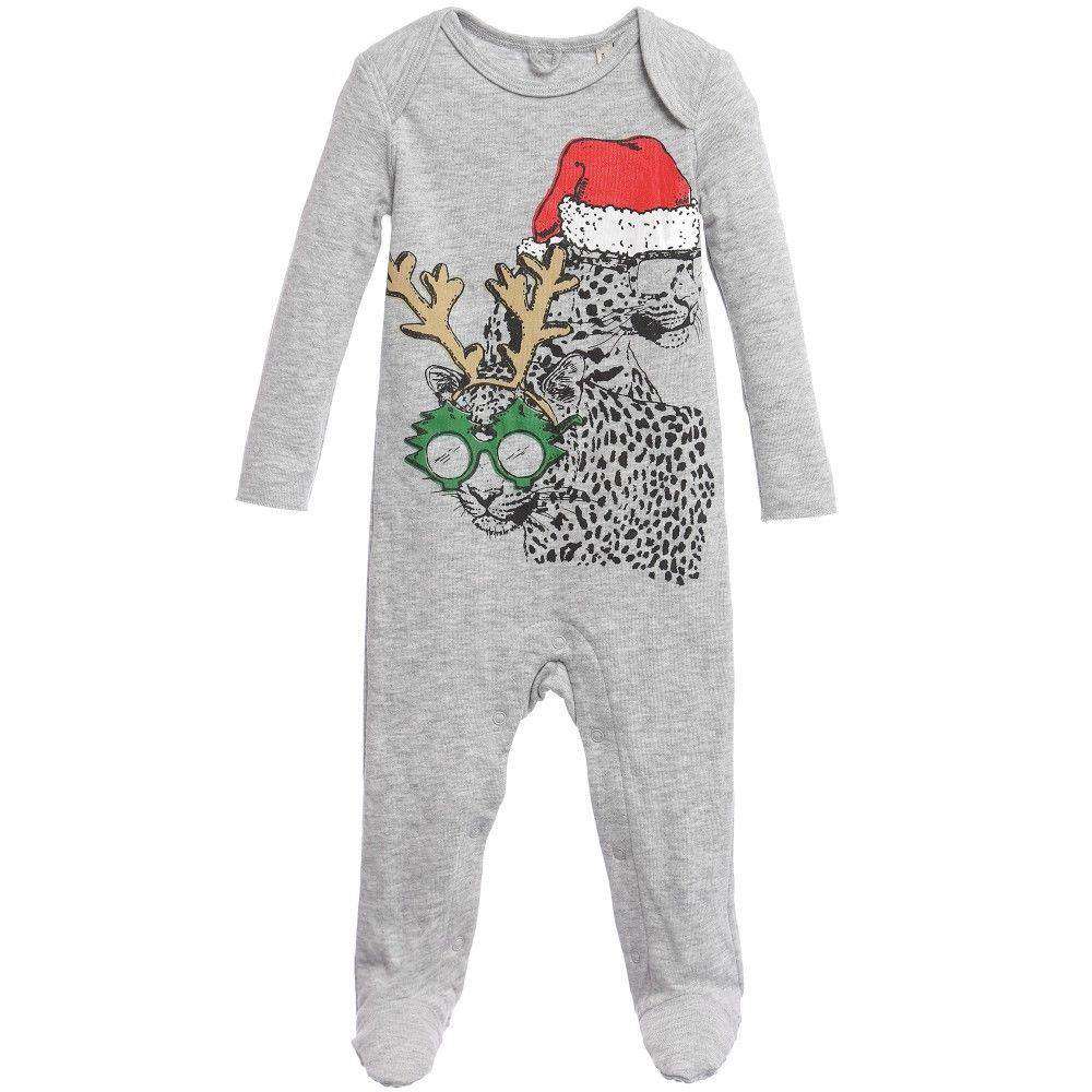 image of STELLA MCCARTNEY KIDS BABY RUFUS CHRISTMAS BABYGROW 9 MONTHS