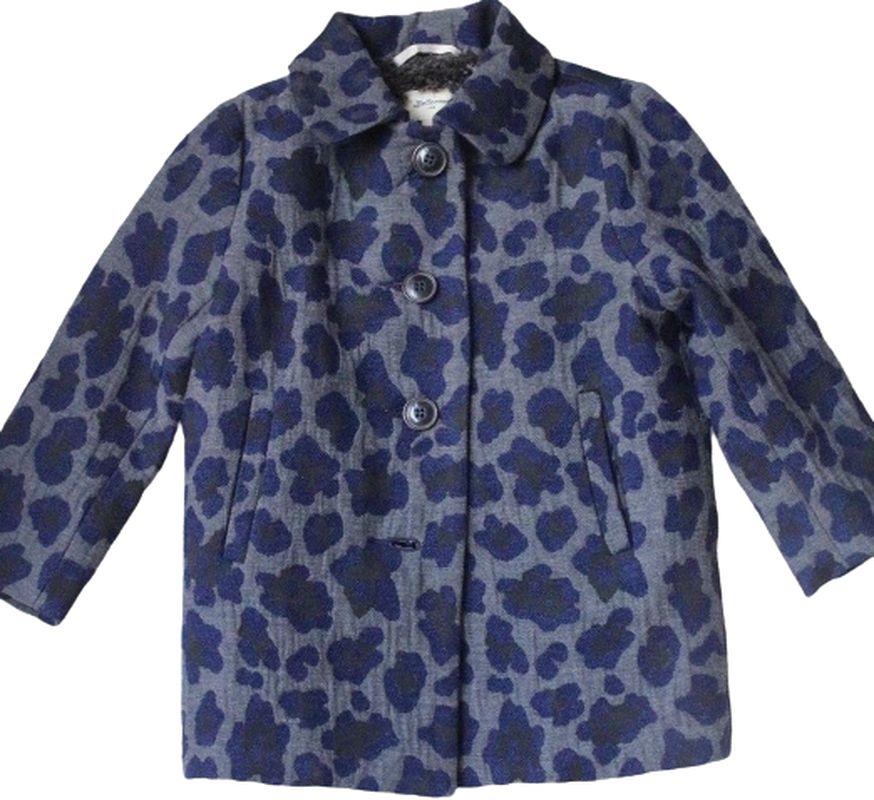 Image of BELLEROSE GIRLS LEOPARD PRINT WOOL BLEND COAT 3 YEARS