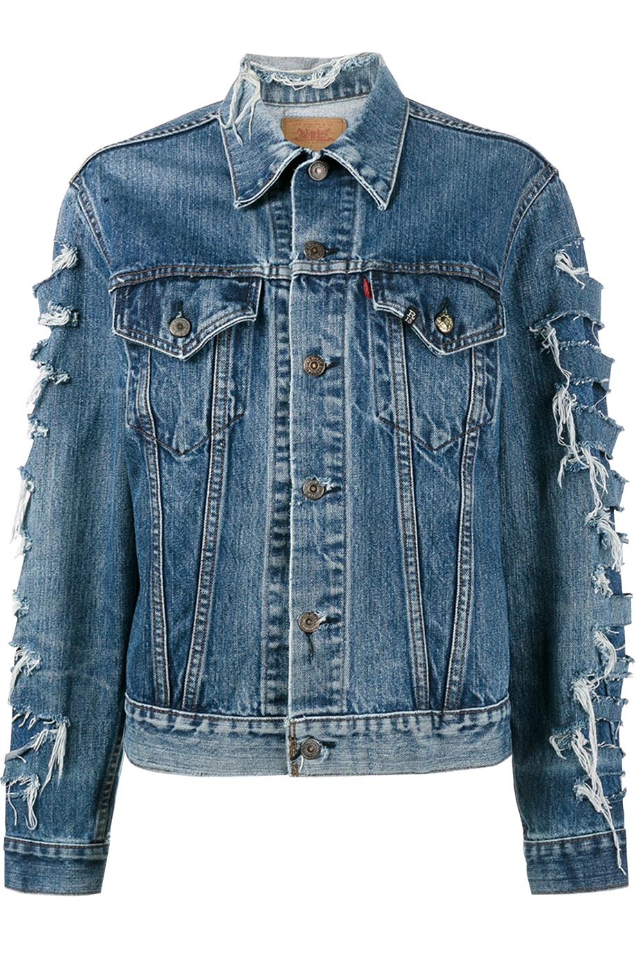 R13 + LEVI'S OVERSIZED DISTRESSED DENIM JACKET ONE SIZE | Nikki Bradford